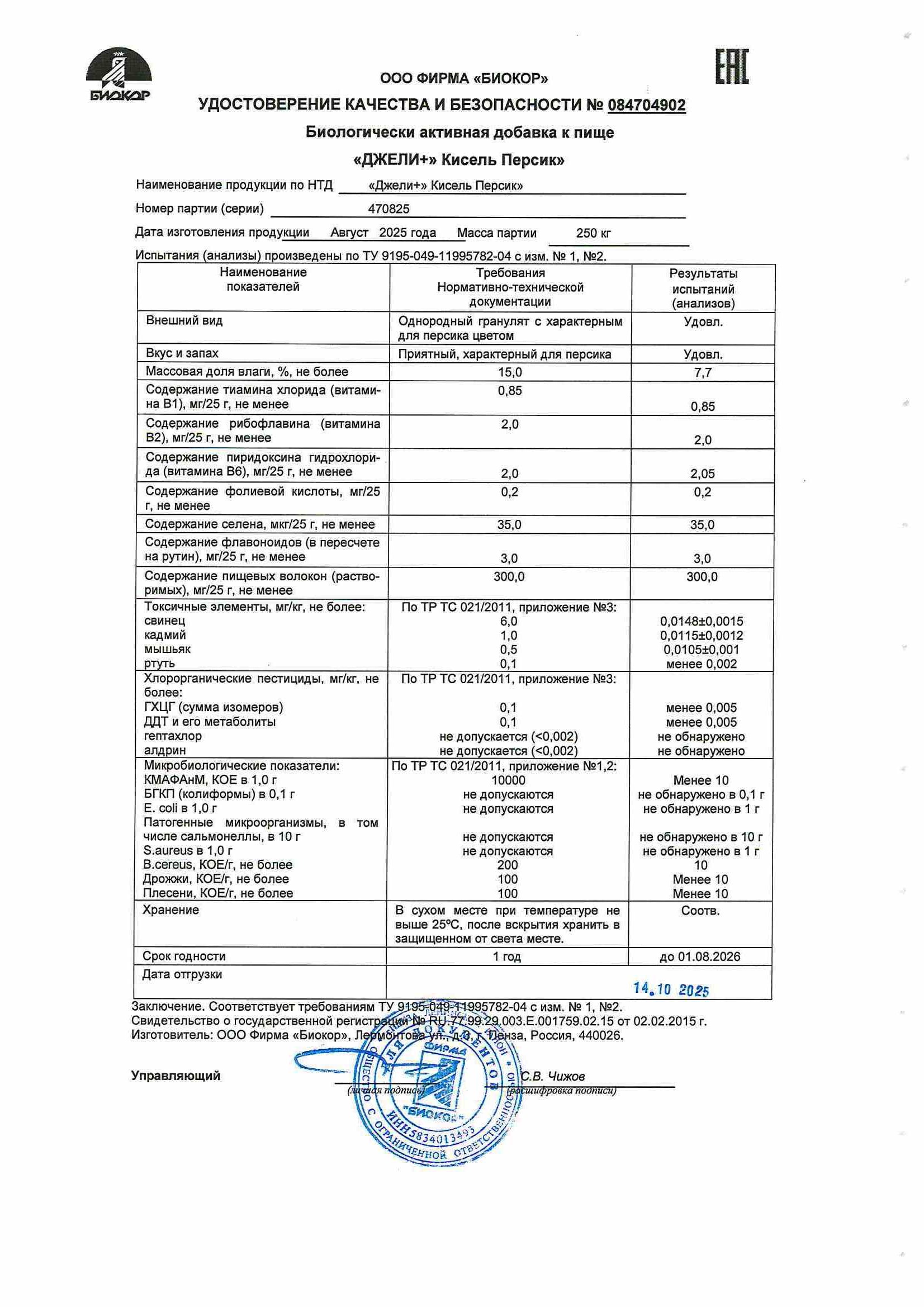 Паспорт №082025